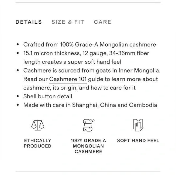 Quince Mongolian Cashmere Cardigan Black , size Small - Picture 7 of 11